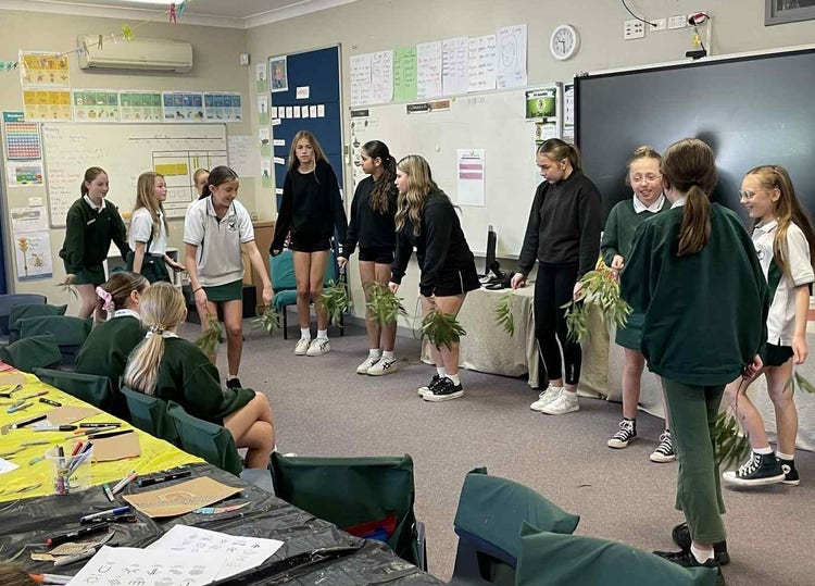 students learning to connect to their culture through dance.